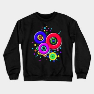 Circles and Rings that Pop with Color (includes cute sticker set) Crewneck Sweatshirt